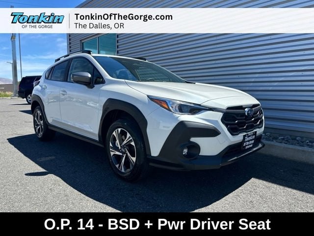 2026 Subaru CROSSTREK Premium in Crystal White Pearl — front three-quarter view