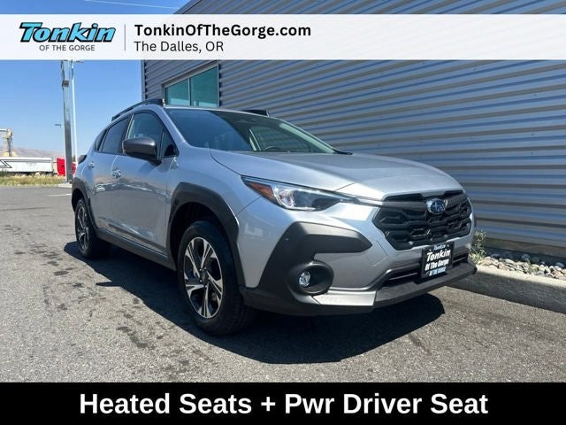 2026 Subaru CROSSTREK Premium in Ice Silver Metallic — front three-quarter view