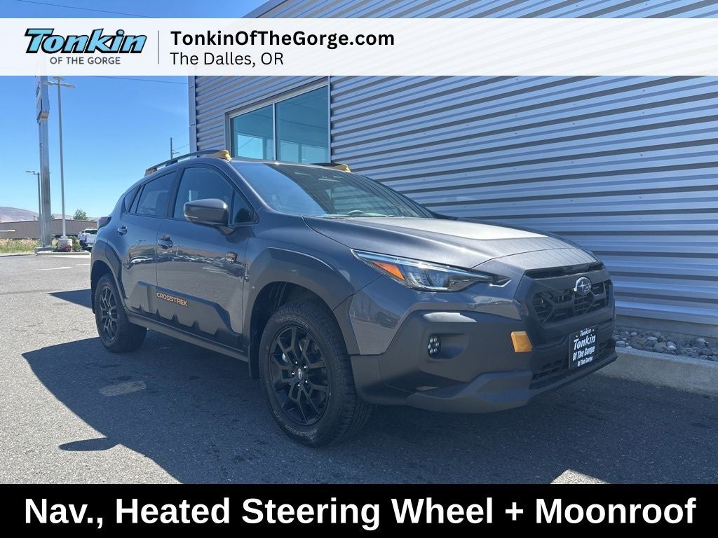 2026 Subaru CROSSTREK Wilderness in Magnetite Gray Pearl — front three-quarter view