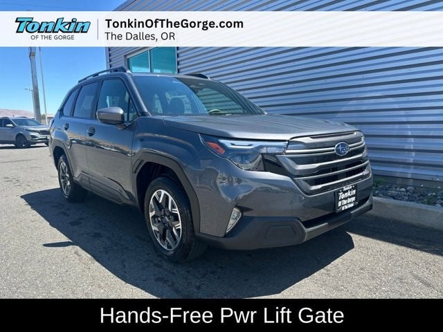 2026 Subaru FORESTER Premium in Magnetite Gray Metallic — front three-quarter view