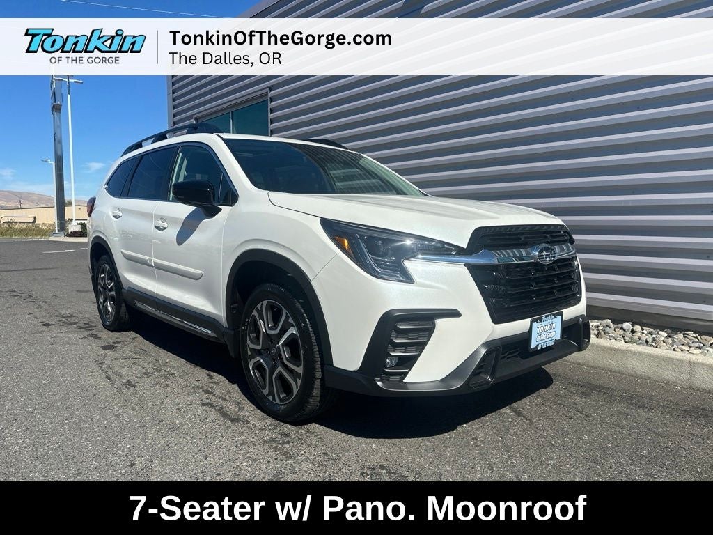 2026 Subaru ASCENT Limited 7-Passenger in Crystal White Pearl — front three-quarter view