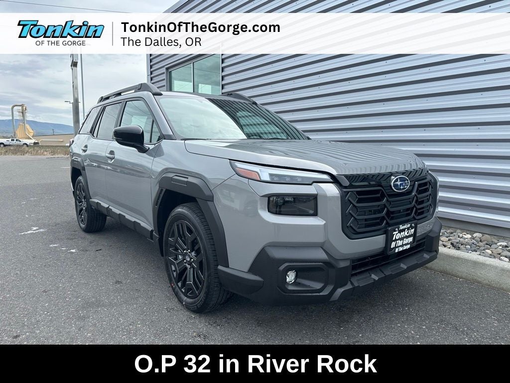 2026 Subaru OUTBACK Limited XT in River Rock Pearl — front three-quarter view