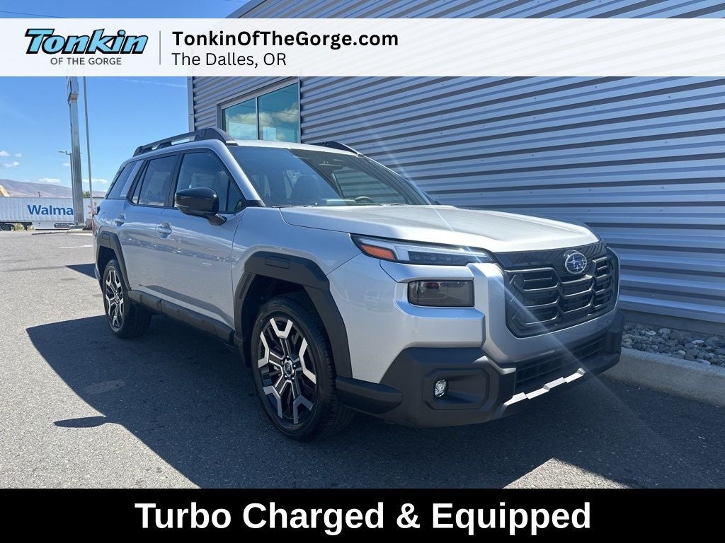 2026 Subaru OUTBACK Touring XT in Ice Silver Metallic — front three-quarter view