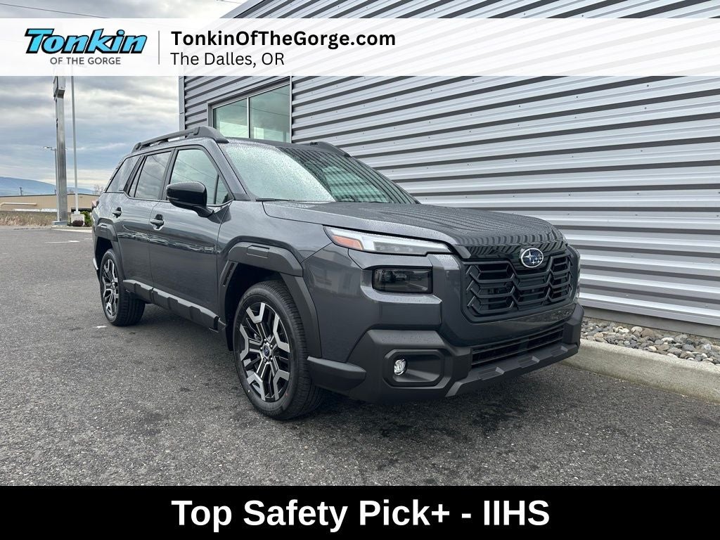 2026 Subaru OUTBACK Touring XT in Magnetite Gray Metallic — front three-quarter view