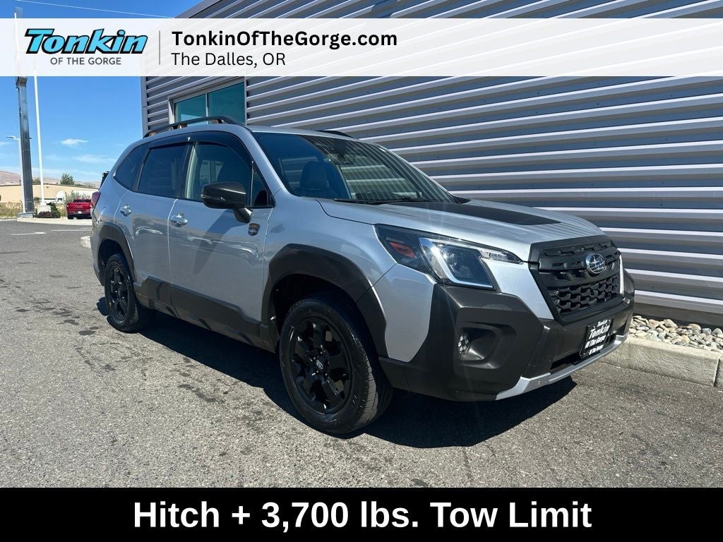2024 Subaru Forester Wilderness in Ice Silver Metallic — front three-quarter view