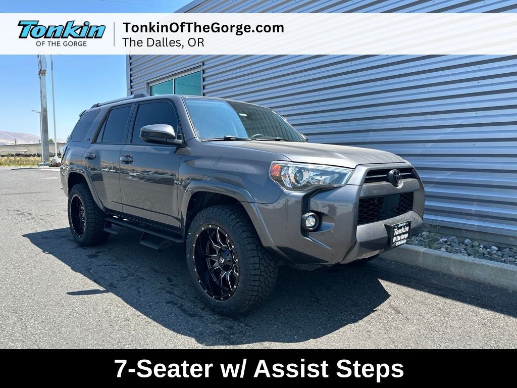 2021 Toyota 4Runner SR5 in Magnetic Gray Metallic — front three-quarter view